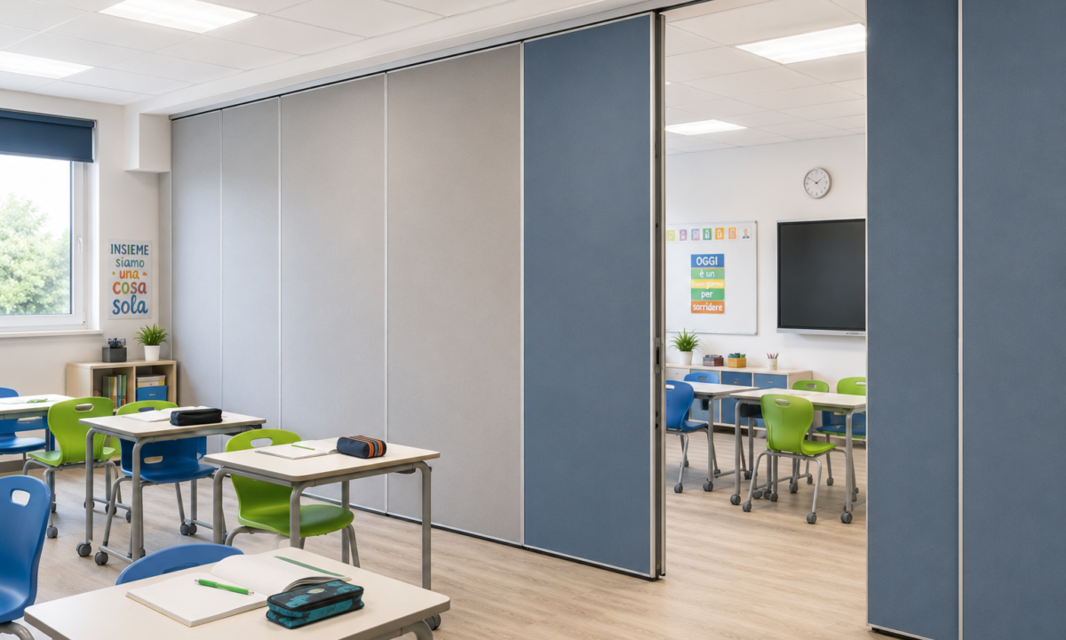 Divisori mobili per scuole: migliora la gestione delle aule